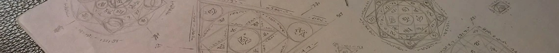 Writing header image showing some hand-drawn runes